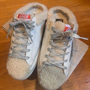 Golden Goose Super Star Sabat White Leather Mules 39